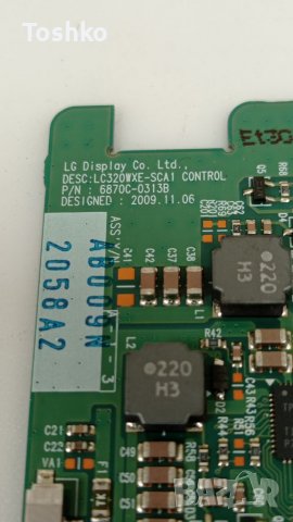 TCON BOARD 6870C-0313B LC320WXE-SCA1 CONTROL , снимка 2 - Части и Платки - 39079236