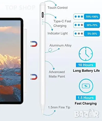 Нова писалка стилус за таблет iPad прецизен връх Писане/рисуване Айпад, снимка 5 - Захранвания и кутии - 49922844