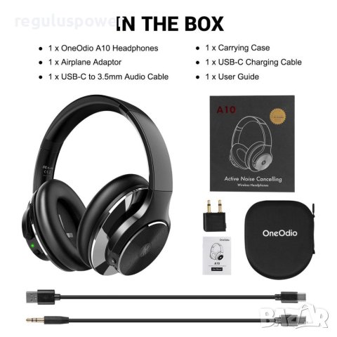 Безжични слушалки OneOdio A10 Hibrid ANC, Type -C - 3.5mm audio, 40h. Play , снимка 2 - Bluetooth слушалки - 40555956