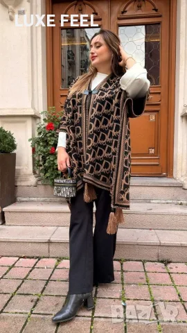 Кашмир ✨ Дамско Пончо , снимка 15 - Жилетки - 56455096