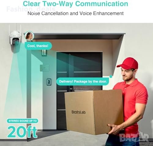 Нова 4MP Wi-Fi PTZ Камера - AI Детекция, IP66, Нощно Виждане за наблюдение и охрана, снимка 2 - Други - 42882215