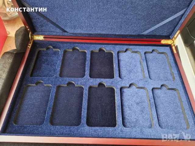луксозна дървена кутия за монети, снимка 4 - Нумизматика и бонистика - 50380733
