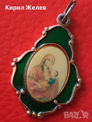 СТАРА ИКОНКА КРЪСТЧЕ ПРАВОСЛАВНА ПРЕСВЕТА БОГОРОДИЦА с МЛАДЕНЕЦА 20808, снимка 9 - Колиета, медальони, синджири - 32088870