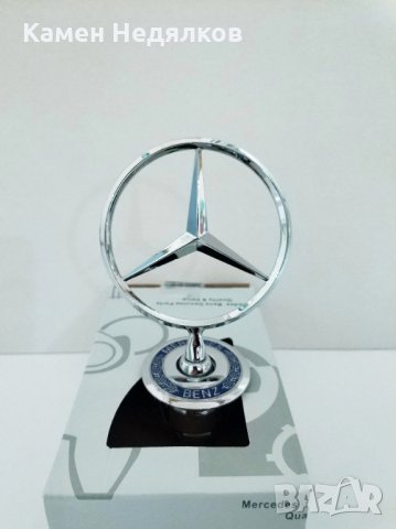 Емблема за Мерцедес за преден капак Мерник - Синя/Черна/Хромирана, снимка 6 - Аксесоари и консумативи - 31061092