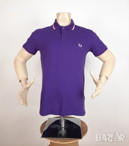 Fred Perry - Оригинална мъжка тениска с яка размер М, снимка 2 - Тениски - 54167446