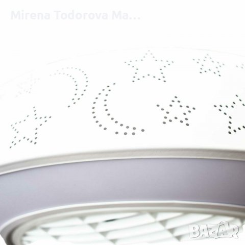 Полилей Вентилатор за таван  лед светлина и дистанционно управление бял, снимка 4 - Лед осветление - 36910904