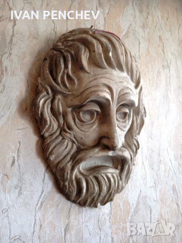 трагична гипсова скулптора гръцки стил  уникална !!!, снимка 2 - Антикварни и старинни предмети - 37875536