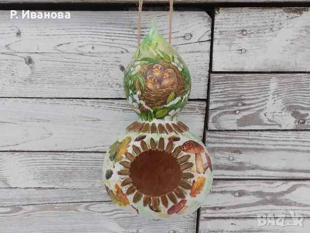 Къщичка за птици-кратуна, снимка 2 - За птици - 49975852