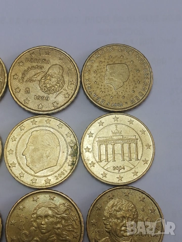 лот 9 монети от 10 евроцента различни държави, снимка 4 - Нумизматика и бонистика - 47993675