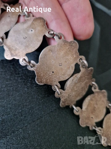 Страхотен антикварен руски кавказки сребърен колан с ниело , снимка 8 - Антикварни и старинни предмети - 50447020