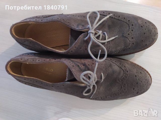 Велурени Оксфорд дамски обувки – сиви, с връзки, № 40 , снимка 7 - Дамски ежедневни обувки - 34346062