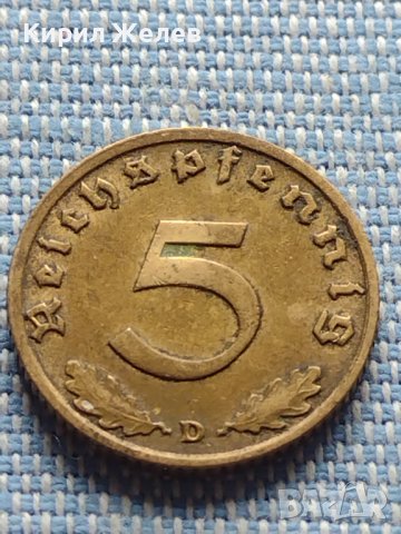 Монета 2 райхсфенинг 1938 Германия Трети Райх с СХВАСТИКА за КОЛЕКЦИЯ 31558