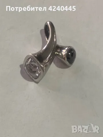 Сребърна висулка с циркон и хематит