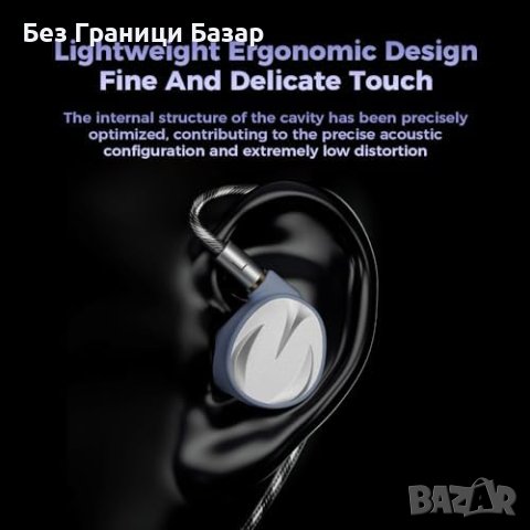 Нови Letshuoer S15: Висококачествени Жични Слушалки, Сини, Метал, снимка 7 - Други - 44158487