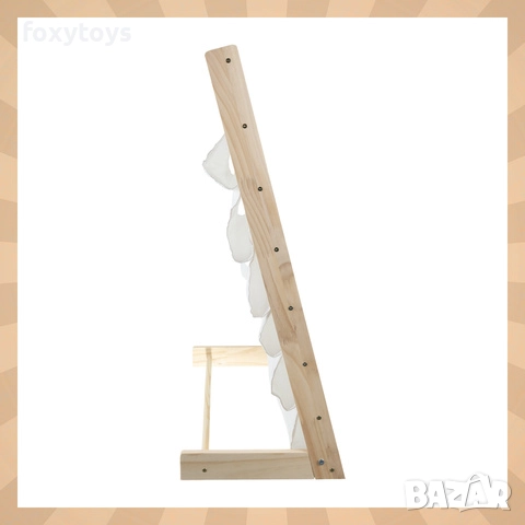 Детска дървена етажерка / рафт  за книги – библиотека, книжки Kruzzel, снимка 3 - Мебели за детската стая - 52440547