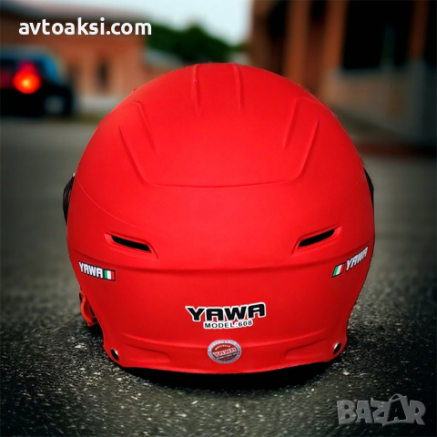 Каска за Мотор три цвята Червен/Черен/Сив, снимка 5 - Аксесоари и консумативи - 44767618