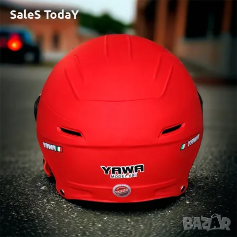 Каска за мотор Визьор - Червена, снимка 2 - Аксесоари и консумативи - 36099605