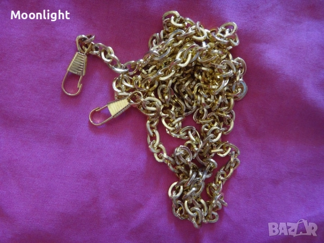 Нова дълга златиста верижка/дръжка за чанта или друг аксесоар