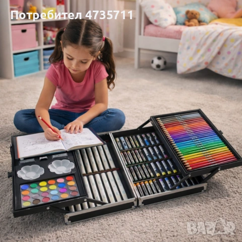 Арт куфар за деца – 132 части цветно вдъхновение, снимка 2 - Други - 53909378