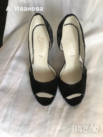 Дамски обувки естествен велур, снимка 2 - Дамски елегантни обувки - 30154056