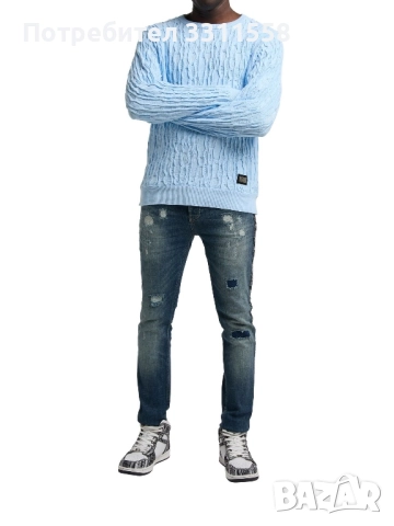 Carlo Colucci Jacquard Пуловер, снимка 6 - Пуловери - 52777068