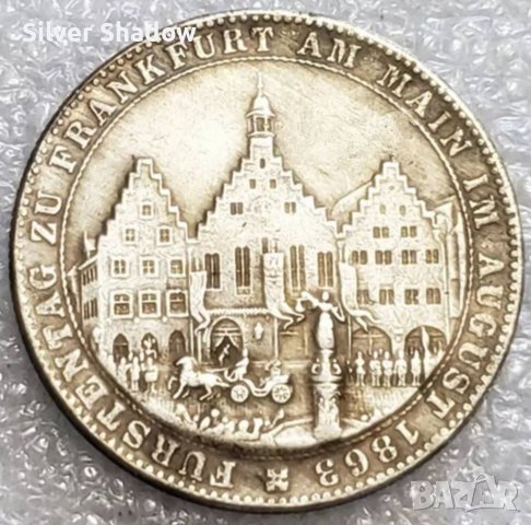 Монета Франкфурт 1 Талер 1863 г., снимка 1 - Нумизматика и бонистика - 38102915