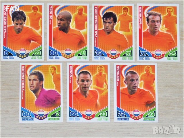 Комплект от 100 бр. футболни карти MATCH ATTAX от Световното първенство по футбол в ЮАР 2010 TOPPS, снимка 12 - Фен артикули - 39392000