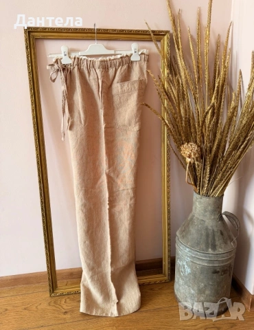 Ленен панталон Zara: “Тихият лукс за твоето лято 🌿“, снимка 8 - Панталони - 54158735