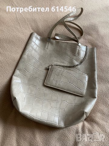Бежова чанта Zara, снимка 5 - Чанти - 38518279