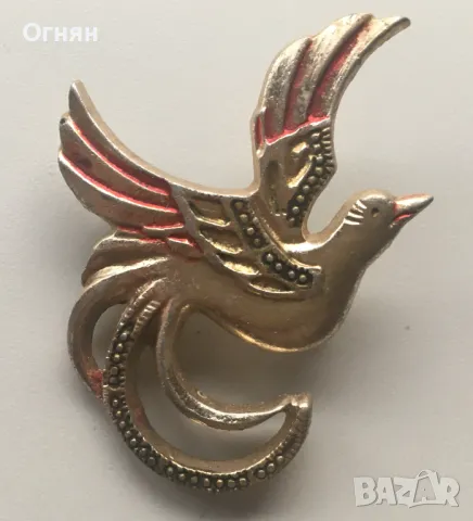 Брошка Жар птица, снимка 1