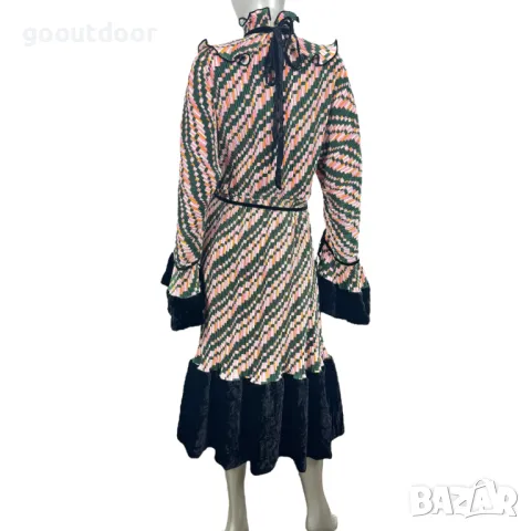 Tory Burch плисирана рокля с волани (US12), снимка 5 - Рокли - 48021509