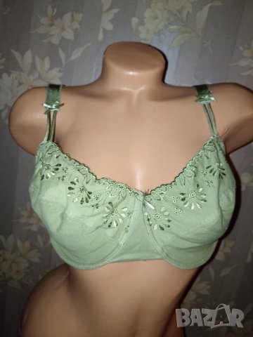 Blue motion 95 D-Зелен памучен сутиен с меки чашки с банел , снимка 1