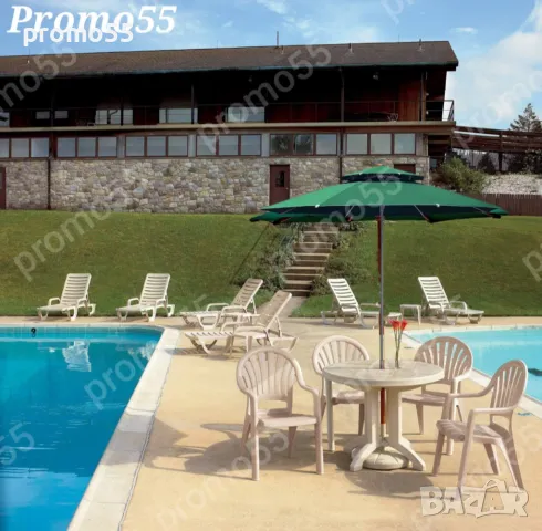 Качествен чадър 220см. с двоен покрив за стабилност при вятър, снимка 7 - Градински мебели, декорация  - 49615173