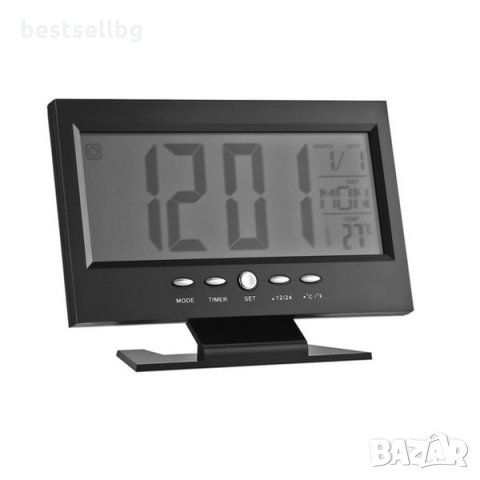 Електронен настолен светещ часовник дигитален термометър за стая бюро, снимка 5 - Други - 29181927