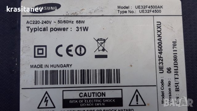 Samsung UE32F4500  на части