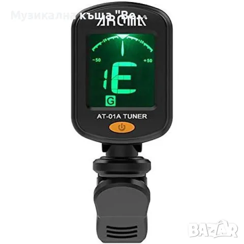 Тунер за настройване на китара/бас/укулеле/цигулка AROMA AT-01A, снимка 3 - Китари - 47851078