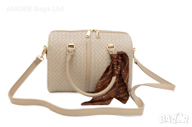 Класическа дамска чанта AMORE Beatrice - Beige, снимка 8 - Чанти - 50659858