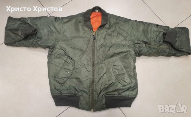 Мъжко двулицево яке (бомбър) / Размер S, снимка 2 - Якета - 52653059