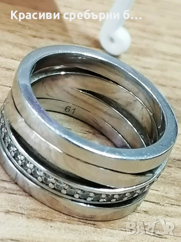 Масивен дизайнерски сребърен пръстен Jette Joop, снимка 2 - Пръстени - 53999693