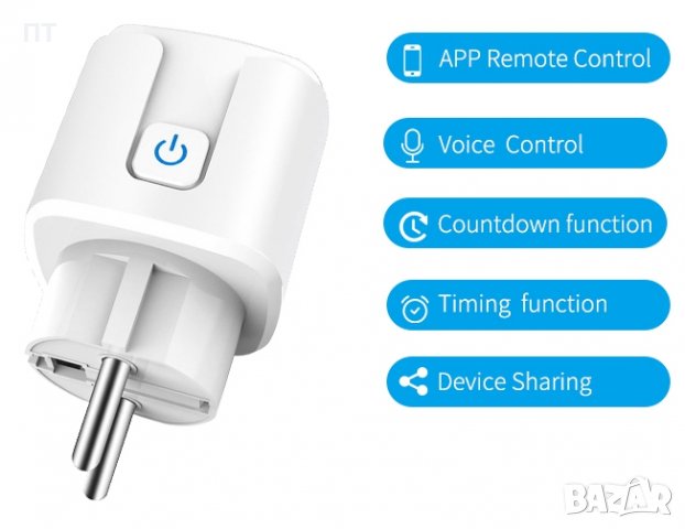 Wi-Fi управляем контакт Tuya Smart 16A с времеви график, снимка 4 - Други стоки за дома - 38890015