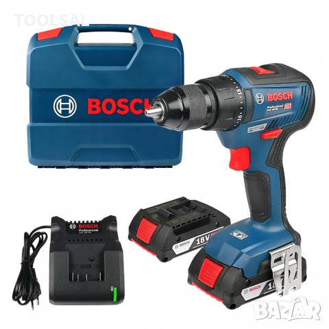Винтоверт Bosch акумулаторен безчетков 18 V, 2 Ah, 50 Nm, 1.5-13 мм, GSR 18V-50 Professional, снимка 1 - Винтоверти - 34036939