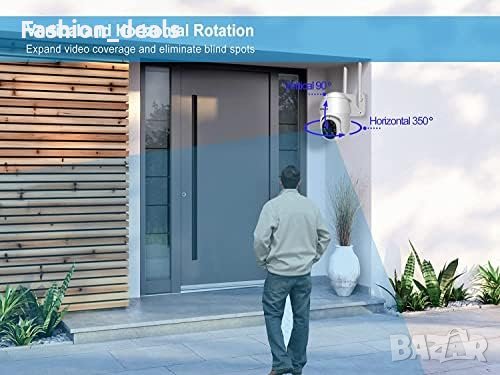 Нова Външна охранителна 3MP камера домашно видеонаблюдение Охра, снимка 2 - Други - 42194346