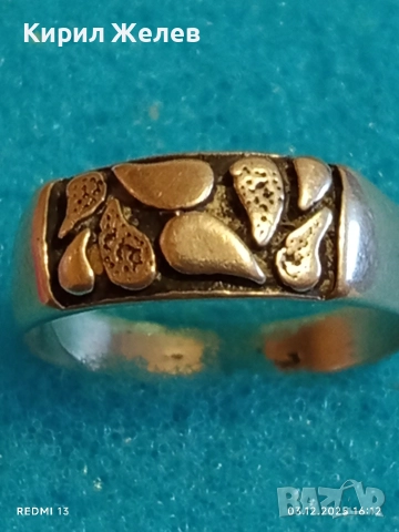 Сребърен пръстен с декорация майсторска ръчна изработка 51108, снимка 4 - Пръстени - 52640032