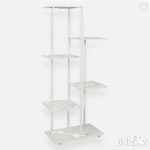 Декоративен цветарник Mercado Trade, 5 нива, Метал, Бял, снимка 2 - Градински мебели, декорация  - 54150374