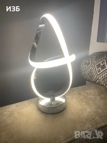 настолна лампа, 3000 K топло бяло, модерен спирален дизайн, нощна лампа, сензорно димиране