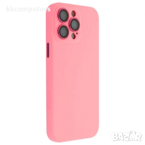Силиконов кейс bSmart Ultra Trendy Vivid MagSafe и Протектор За iPhone 16 Pro (6.3), Розов, снимка 2 - Калъфи, кейсове - 51930115