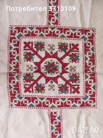 Голяма ръчно пошивана покривка панама, памучни конци, снимка 4 - Декорация за дома - 49403682