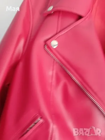 Дамско, ефектно кожено яке, снимка 5 - Якета - 47565103