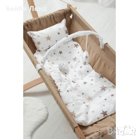  Луксозен бебешки хамак от естествена букова дървесина с матрак и възглавница , снимка 2 - Бебешки легла и матраци - 51594172