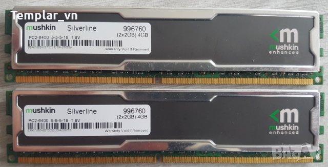 Mushkin Silverline 2x2 DDR2 800 at 1062 / KINGMAX 2x2 800 at 1014 / ultra binned ICs // OCZ GOLD 4x2, снимка 1 - RAM памет - 36964485